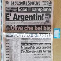 Gazzetta dello Sport 07/09/1986 Argentin + Oliva
