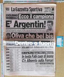 Gazzetta dello Sport 07/09/1986 Argentin + Oliva