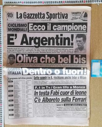 Gazzetta dello Sport 07/09/1986 Argentin + Oliva