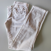 Jeans donna Xetra bianchi con applicazioni mis. 42