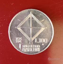 moneta 100 lire 1974 Guglielmo Marconi 