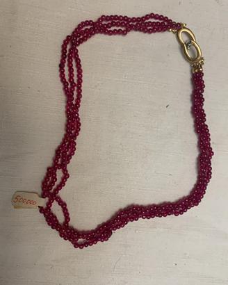 Collana donna radice di rubino vintage