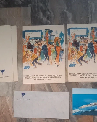 Lotto Documenti Originali Flotta Lauro Anni 70