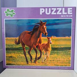 PUZZLE -CAVALLO CON PULEDRO 1000 PZ. NUOVO