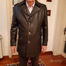 giaccone in vera pelle, imbottito  tg52