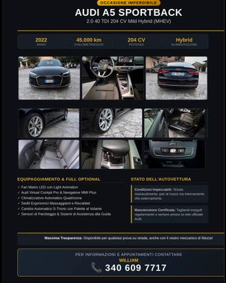 Audi A5 2.0 /40 come nuova 45000 Km