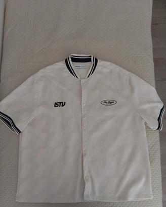 Camicia Bershka maniche corte taglia L bianca