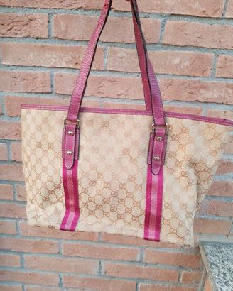 Borsa Gucci tote bag shopping donna rosa