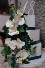 Torta scenografica orchidea 