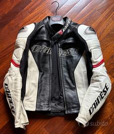 Giacca moto pelle Dainese traforata