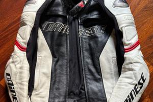 Giacca moto pelle Dainese traforata