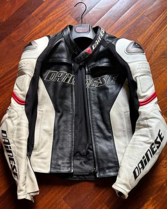 Giacca moto pelle Dainese traforata