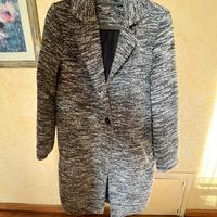 Cappotto bianco e nero donna