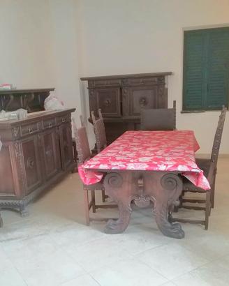 Sala da pranzo completa metà novecento 