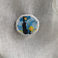 Spilla notte stellata di Van Gogh 