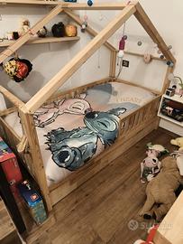 Letto capanna in legno massello Mon Lit Cabane