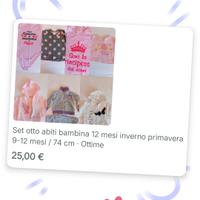 set vestiario bambina neonata 12 mesi primavera 