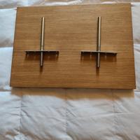 mensola microonde artigianale rovere