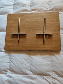 mensola microonde artigianale rovere