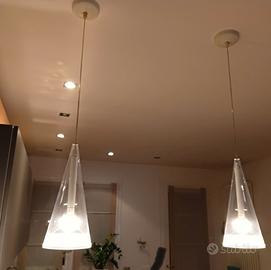 Coppia lampade Flos Fucsia Designer Castiglioni