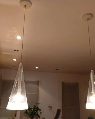 Coppia lampade Flos Fucsia Designer Castiglioni