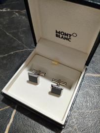 Gemelli Montblanc quadrati con onice nero