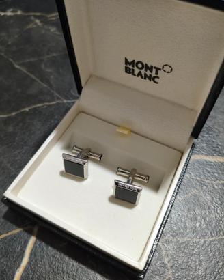 Gemelli Montblanc quadrati con onice nero