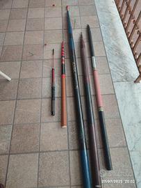 lotto canne da pesca