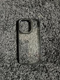 Cover iPhone 15 Pro Max Trasparente con bordi Neri