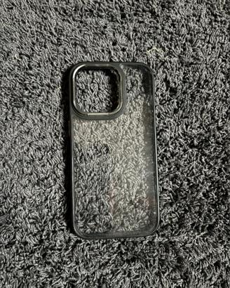 Cover iPhone 15 Pro Max Trasparente con bordi Neri