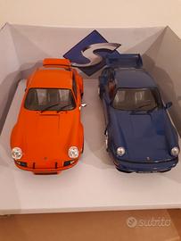PORSCHE 911 RSR e 964 Solido scala 1/18 SET di 2