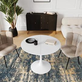 TAVOLO ROTONDO ALLUNGABILE  BIANCO 