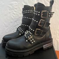 Stivaletti rock/punk/biker borchiati  Replay tg37