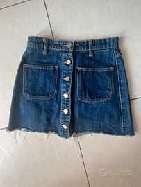 Minigonna in jeans blu,taglia S,nuova