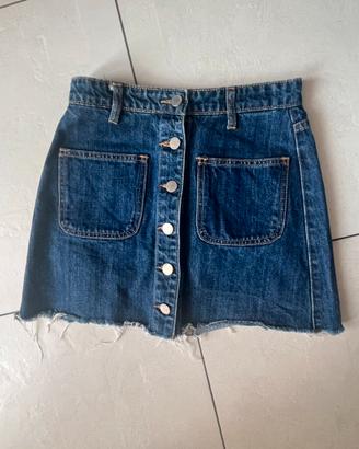 Minigonna in jeans blu,taglia S,nuova