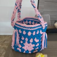 borsa in cotone uncinetto 