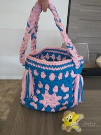 borsa in cotone uncinetto 