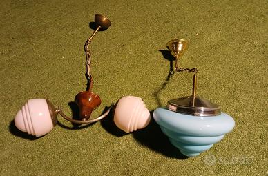 Due lampade metà del '900 in art deco'