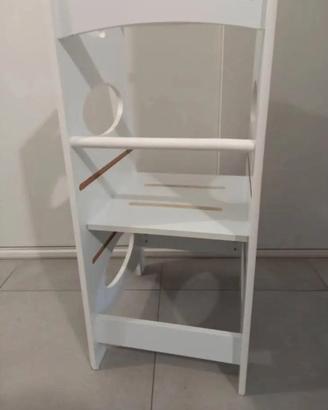 Torre montessoriana 3 altezze bianca tenuta bene