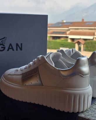 Hogan H-Stripe Bianche/Argento N.38 - Come nuove
