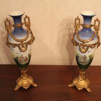 Coppia vasi francesi in stile Sevres
