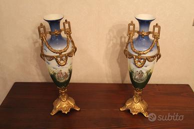 Coppia vasi francesi in stile Sevres