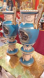 Coppia di Vasi Veneziani in porcellana da 70cm