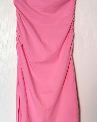 Vestito rosa a fascia arricciato SHEIN Petite S
