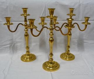CANDELABRO LOTTO DI TRE ELEGANTI CANDELABRI
