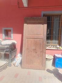 porta di legno castagno