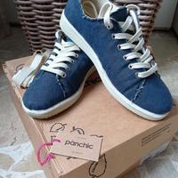 Scarpe Panchic donna num 39 lino blu con scatola