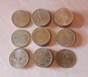 100/200/500 lire (Commemorative e San Marino)