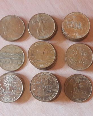 100/200/500 lire (Commemorative e San Marino)