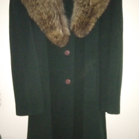 Cappotto donna anni 60 con collo in vera marmotta